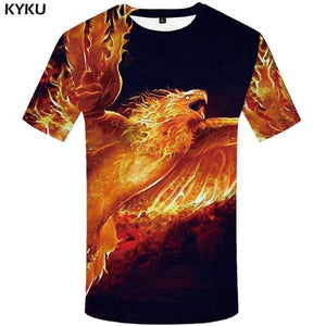 KYKU Bear Tshirt Men Animal T Shirt Punk Rock Funny T Shirts Hip Hop Tee 3d T-shirt Black Cool Mens Clothing Summer 2018 New