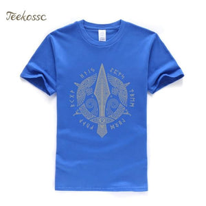 Odin Vikings T Shirt Men Scandinavian Runes Valhalla Tshirt Mens 2018 Summer Tops Tee Cool Streetwear TV Show T-Shirt For Fans