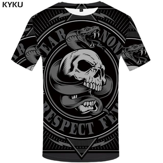 KYKU Elephant Tshirt Men Animal T-shirt Colorful Flower 3d Print T Shirt Anime Clothes Gothic Hip Hop Mens Clothing Streetwear