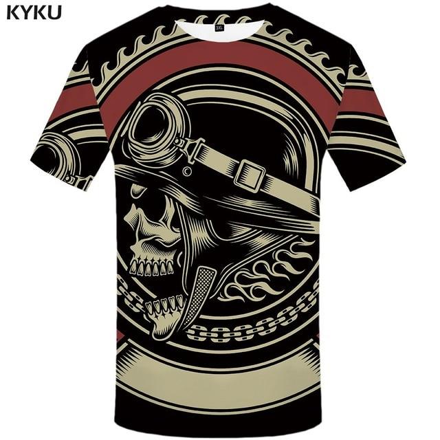 KYKU Elephant Tshirt Men Animal T-shirt Colorful Flower 3d Print T Shirt Anime Clothes Gothic Hip Hop Mens Clothing Streetwear