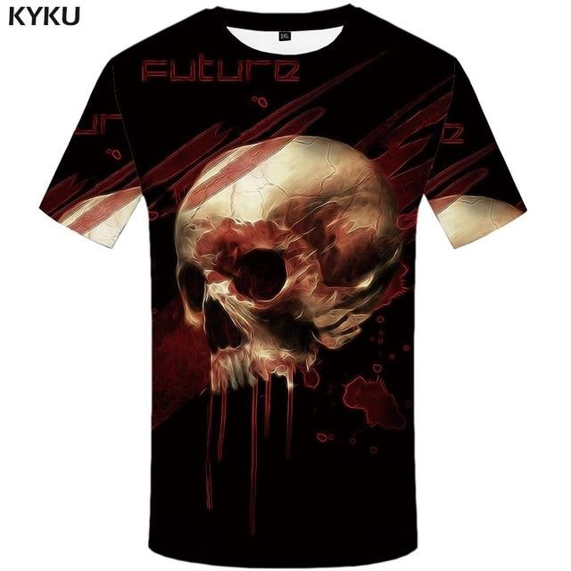 KYKU Elephant Tshirt Men Animal T-shirt Colorful Flower 3d Print T Shirt Anime Clothes Gothic Hip Hop Mens Clothing Streetwear