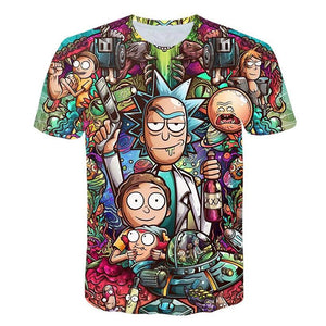 Rick and Morty By Jm2 Art 3D t shirt Men tshirt Summer Anime T-Shirt Short Sleeve Tees O-neck Tops Drop Ship