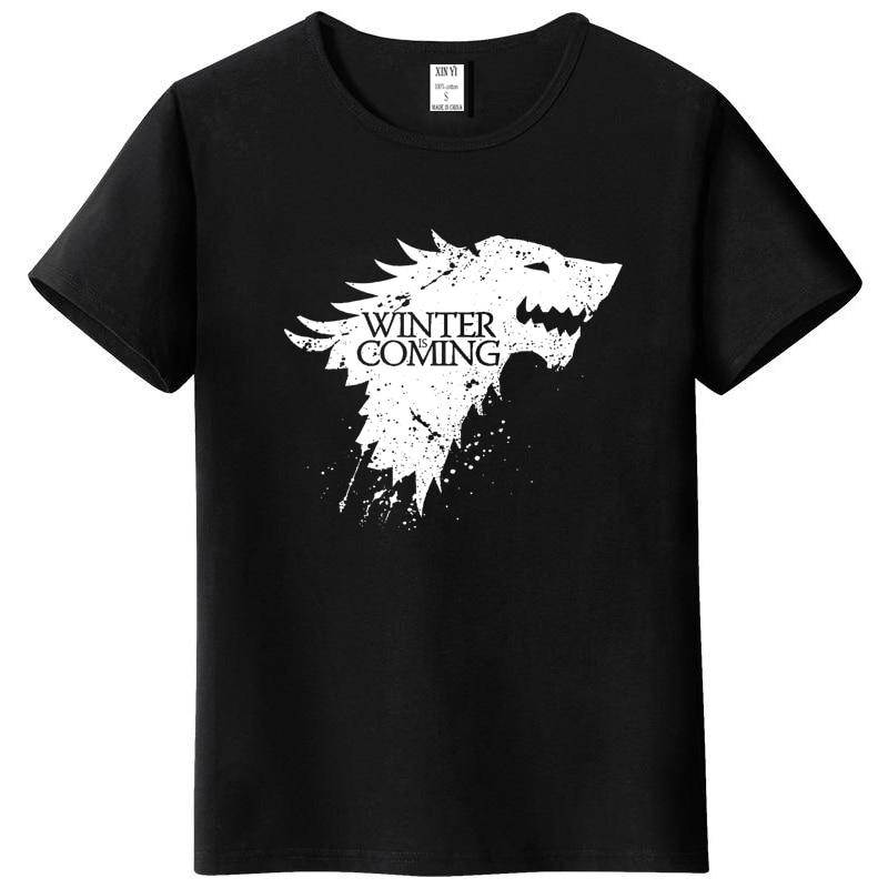 Stark cotton short sleeve Game of Thrones Men T-shirt casual men tshirt Tops Tees WINTER IS COMING MEN T shirt 2018