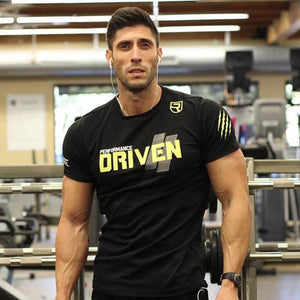 Men Short sleeve Cotton T-shirt Man Slim Printed t shirt Male Gyms Fitness Bodybuilding Workout Crossfit Brand Tees Tops Apparel