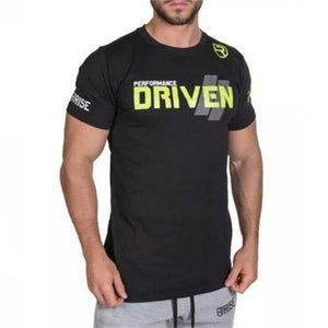 Men Short sleeve Cotton T-shirt Man Slim Printed t shirt Male Gyms Fitness Bodybuilding Workout Crossfit Brand Tees Tops Apparel