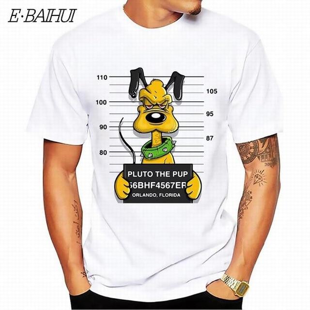 E-BAIHUI new mickey print tees mouse t-shirt men tops hip hop casual funny dog cartoon tshirt homme comfort cotton t shirt CG001