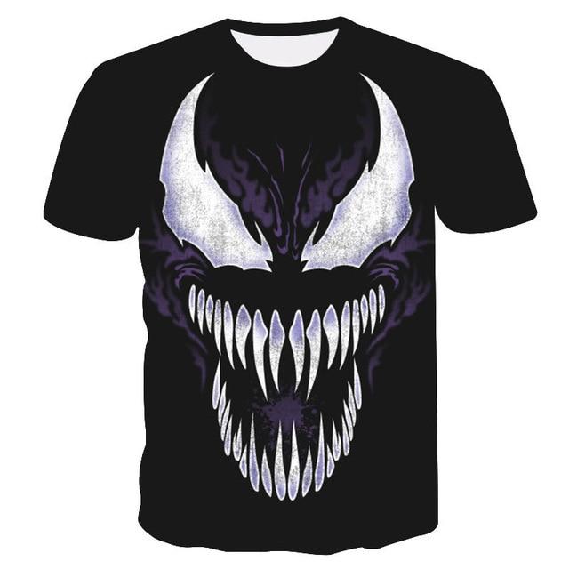 Newest Venom t-shirt 3D Printed T-shirts Men Women Casual Shirt Short Sleeve Fitness T Shirt Deadpool Tees Spider man Skull Tops