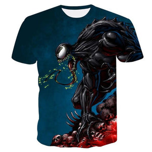 Newest Venom t-shirt 3D Printed T-shirts Men Women Casual Shirt Short Sleeve Fitness T Shirt Deadpool Tees Spider man Skull Tops