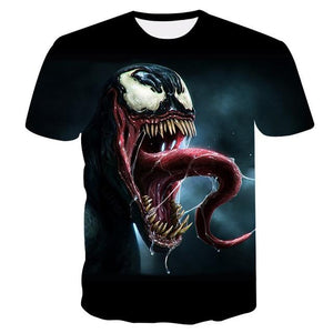 Newest Venom t-shirt 3D Printed T-shirts Men Women Casual Shirt Short Sleeve Fitness T Shirt Deadpool Tees Spider man Skull Tops