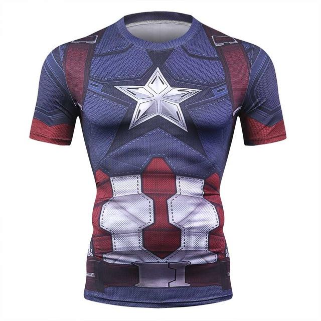 Raglan Sleeve Iron Spiderman 3D Printed T shirts Men Compression Shirts 2018 Summer NEW Cosplay Crossfit Tops For Male Fitness