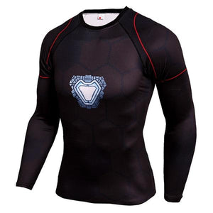 Marvel Comics Avengers Spiderman Black Panther 3D Long Sleeve T Shirt Men Fitness Clothing Captain America Compression Shirt