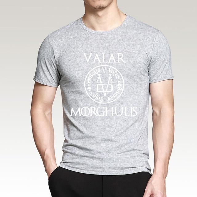 2019 Summer Tshirt Men Valar Morgulis All Men Must Die Valyrian Game of Thrones T Shirts Casual 100% Cotton Men's Tops Tees