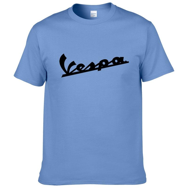 Vespa T Shirt Men 2017 Funny Vespa T-shirt 100% Cotton Summer Short Sleeve Round Neck Tees Male #194