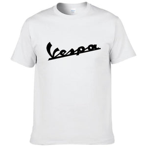 Vespa T Shirt Men 2017 Funny Vespa T-shirt 100% Cotton Summer Short Sleeve Round Neck Tees Male #194