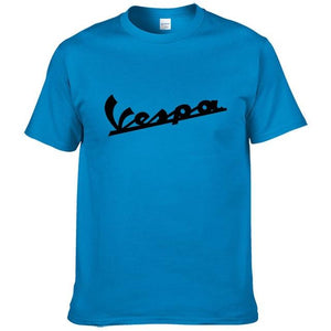 Vespa T Shirt Men 2017 Funny Vespa T-shirt 100% Cotton Summer Short Sleeve Round Neck Tees Male #194