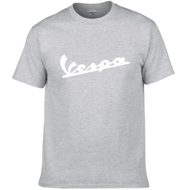 Vespa T Shirt Men 2017 Funny Vespa T-shirt 100% Cotton Summer Short Sleeve Round Neck Tees Male #194