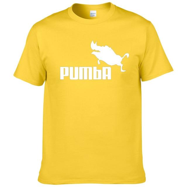 2016 funny tee cute t shirts homme Pumba men casual short sleeves cotton tops cool tshirt summer jersey costume t-shirt #062