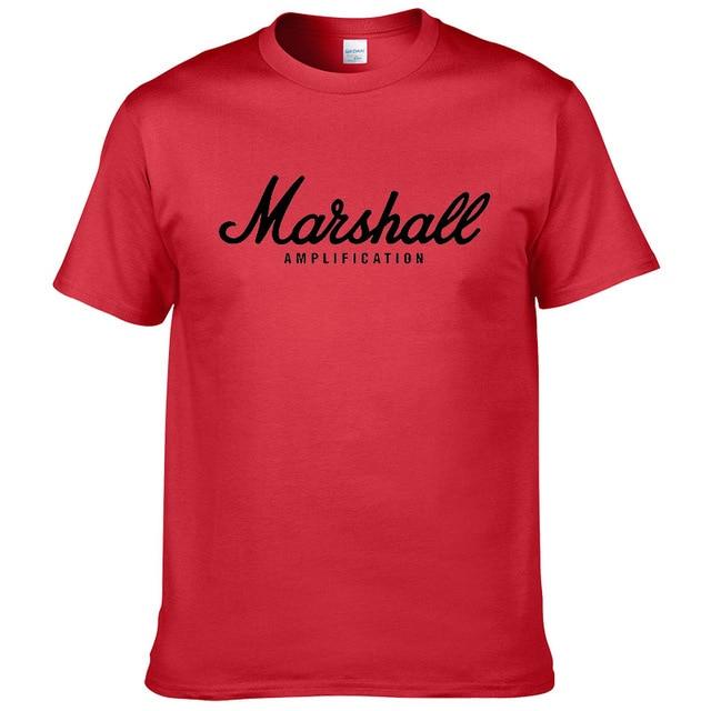 2017 hot sale summer 100% cotton Marshall t shirt men short sleeves tee hip hop streetwear for fans hipster XS-2XL #220