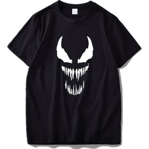 EU Size Venom T Shirt Men Cool Comic Originality Black Cotton T-shirt Anime High Quality Movie Tops Tee Homme