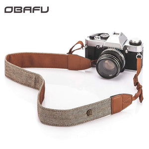 Universal Camera Shoulder Neck Strap Adjustable Cotton Leather Belt For Sony Canon Nikon DSLR Cameras Strap Accessories Part