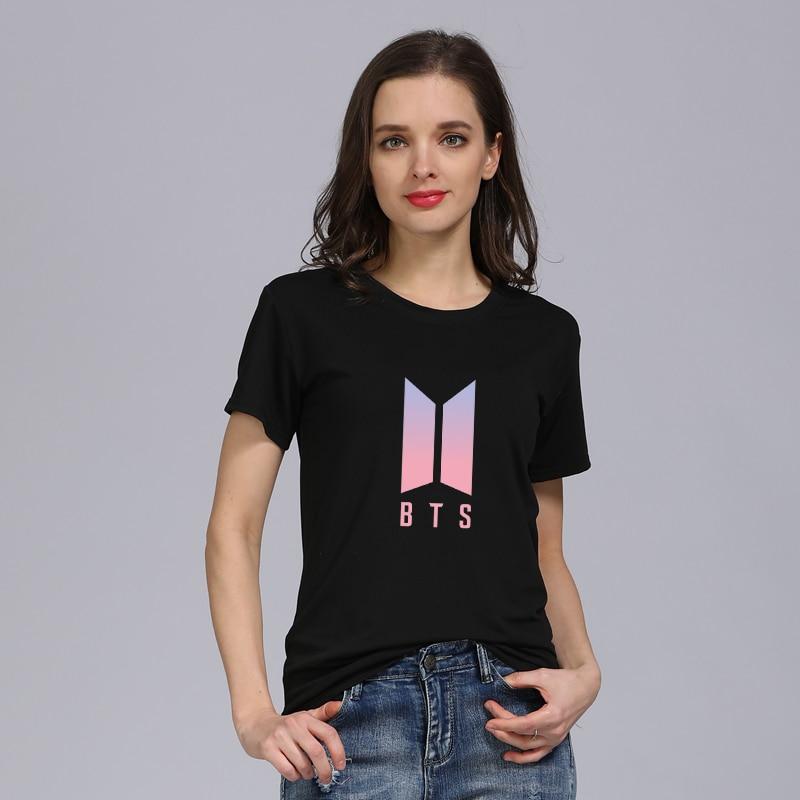 Kpop BTS Bangtan Boys Women T shirts 2019 New Arrivals Summer Short Sleeved bts T-shirt Women Tshirt Tee shirt K-pop Accessories