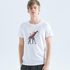 Pioneer Camp 2019 New Men T-shirts Fashion Animal Giraffe Print t shirt Men's Male Tops Short Sleeve Summer Casual Tee shirt