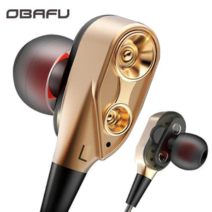 In-ear Earphone Dual Drive Stereo Headset Auricular Audifonos Earbuds Bass Earphones for IPhone Huawei Xiaomi Sports with Mic