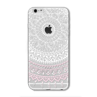 2016 New Phone Case Cover For iPhone 6 6S Soft Silicon Black Colorful Hollow transparent HENNA OJIBWE DREAM CATCHER Ethnic Triba