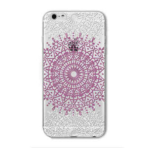 2016 New Phone Case Cover For iPhone 6 6S Soft Silicon Black Colorful Hollow transparent HENNA OJIBWE DREAM CATCHER Ethnic Triba