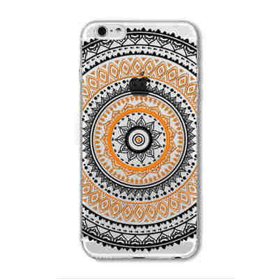 2016 New Phone Case Cover For iPhone 6 6S Soft Silicon Black Colorful Hollow transparent HENNA OJIBWE DREAM CATCHER Ethnic Triba