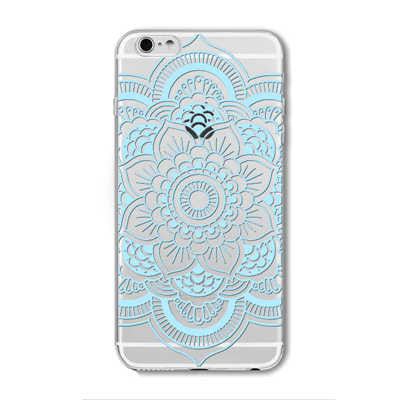 2016 New Phone Case Cover For iPhone 6 6S Soft Silicon Black Colorful Hollow transparent HENNA OJIBWE DREAM CATCHER Ethnic Triba