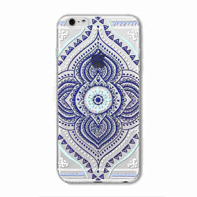 2016 New Phone Case Cover For iPhone 6 6S Soft Silicon Black Colorful Hollow transparent HENNA OJIBWE DREAM CATCHER Ethnic Triba