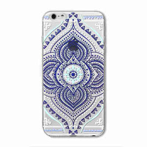 2016 New Phone Case Cover For iPhone 6 6S Soft Silicon Black Colorful Hollow transparent HENNA OJIBWE DREAM CATCHER Ethnic Triba