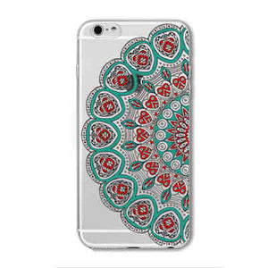 2016 New Phone Case Cover For iPhone 6 6S Soft Silicon Black Colorful Hollow transparent HENNA OJIBWE DREAM CATCHER Ethnic Triba