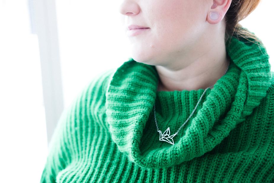 Origami Crane Necklace